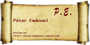 Péter Emánuel névjegykártya